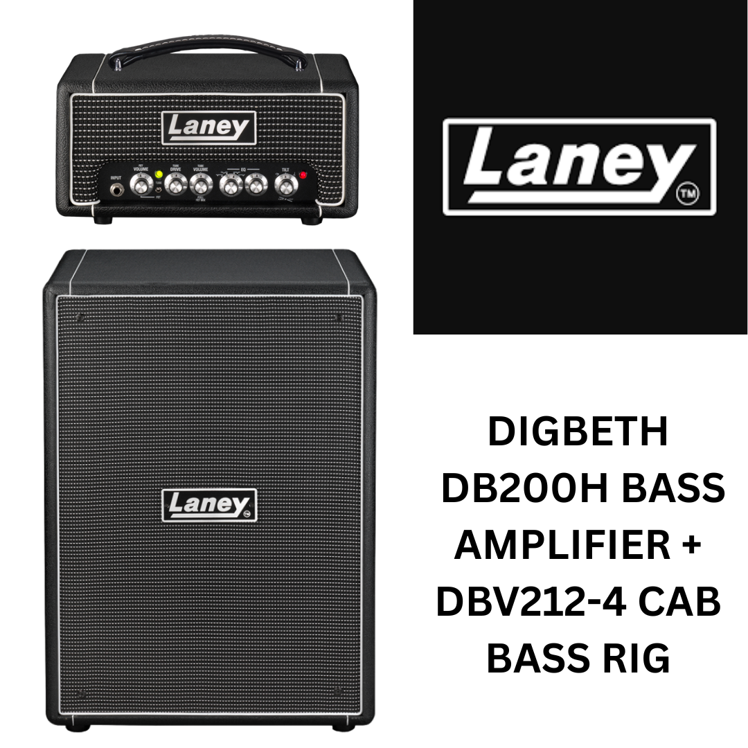 Laney Digbeth DB200H Bass Amplifier + DBV212-4 Speaker Cab Bass Rig