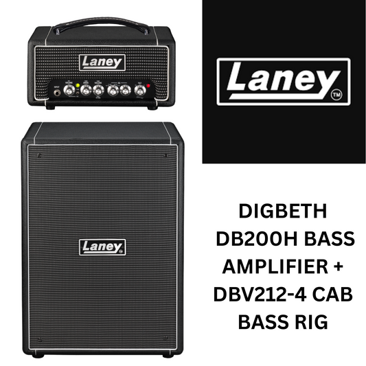 Laney Digbeth  DB200H Bass Amplifier + DBV212-4 Speaker Cab Bass Rig