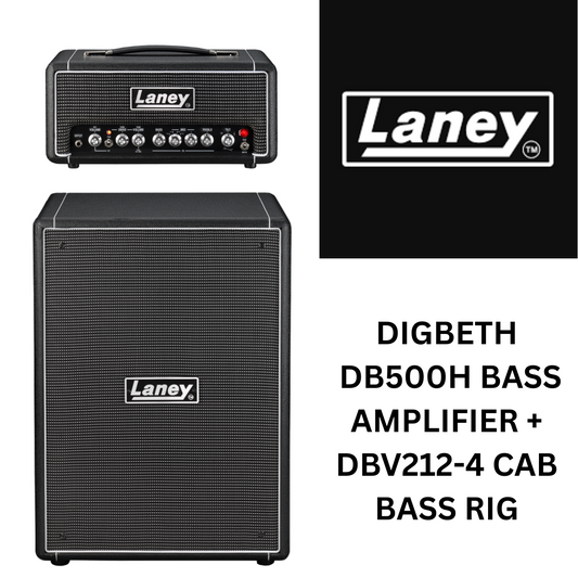 Laney Digbeth DB500H Bass Amplifier + DBV212-4 Speaker Cab Bass Rig