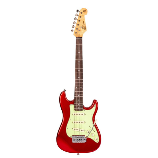SX VES12CAR 1/2 Size Vintage Style Electric Guitar | Candy Apple Red