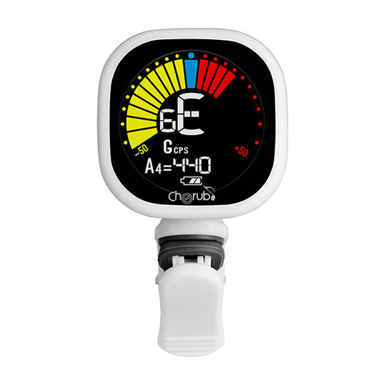 Cherub WST675W Rechargeable clip-on chromatic tuner | White
