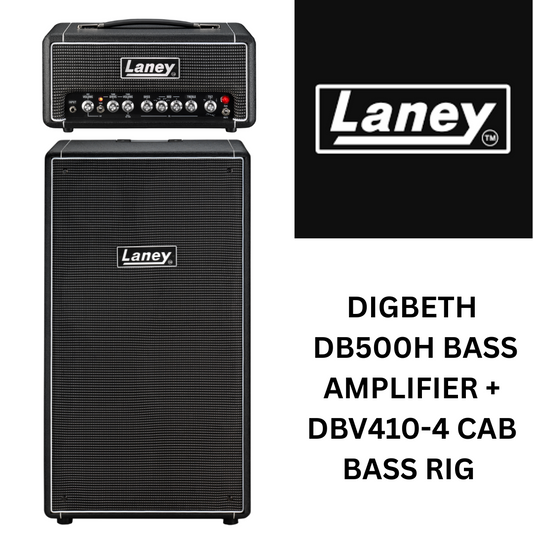 Laney Digbeth DB500H Bass Amplifier + DBV410-4 Speaker Cab Bass Rig