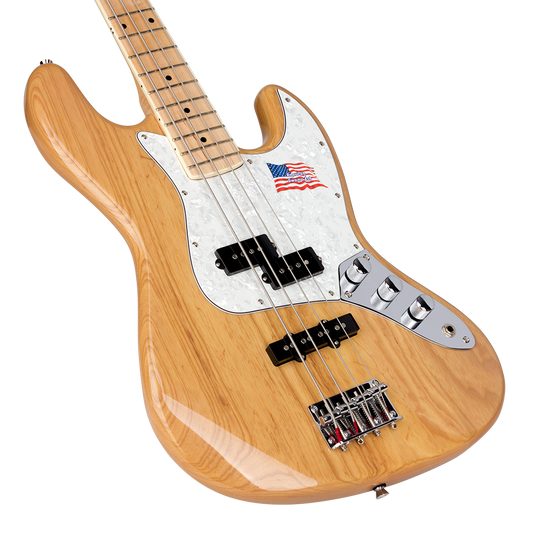 SX ASH5PJ Ash Series PJ Electric Bass | Natural Gloss