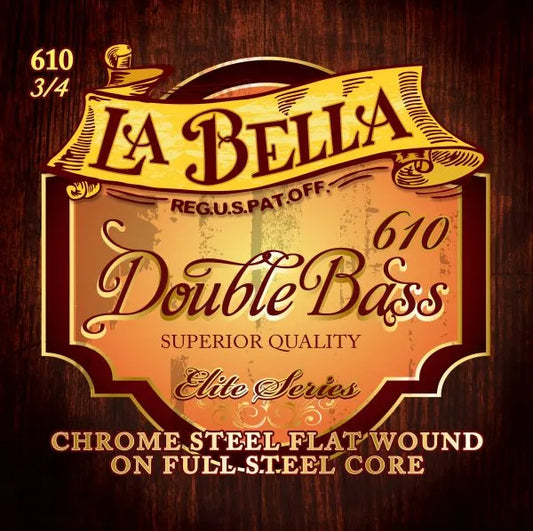 La Bella 610 Elite Chrome Steel Core Double Bass String Set