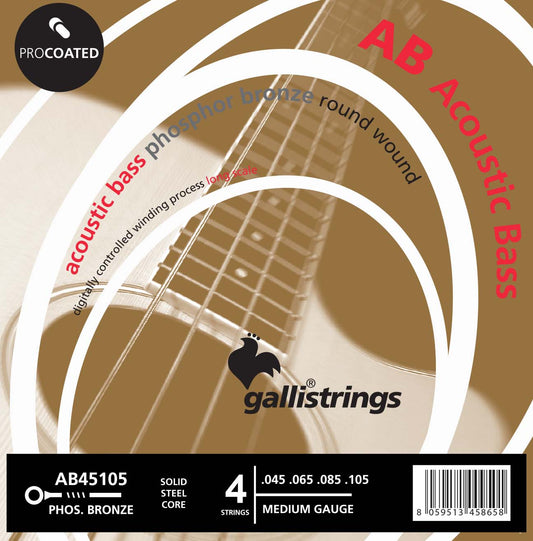 Galli AB45105 Phosphor Bronze Acoustic Bass String Set | 45-105