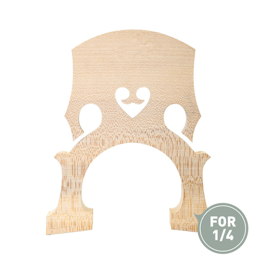 V-Parts BA611 1/4 Size Maple Double Bass Replacement Bridge