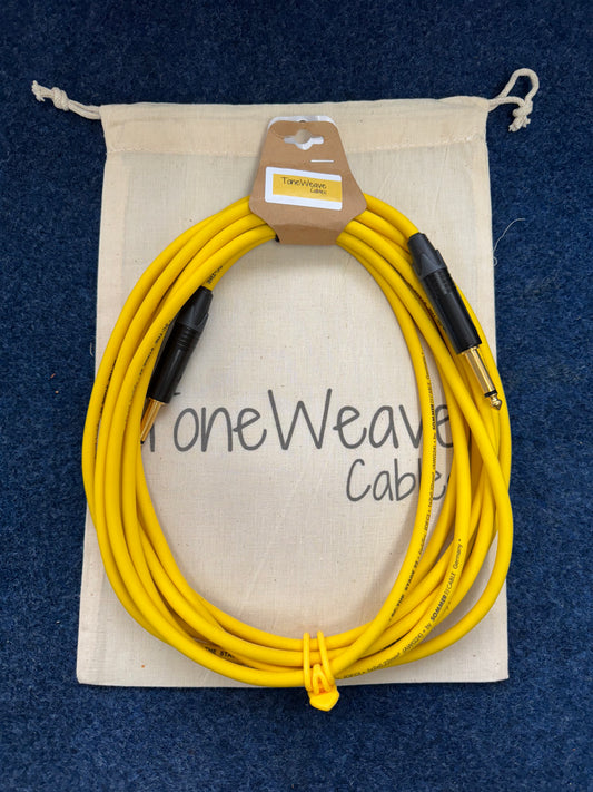 ToneWeave Yellow OFC/PVC Instrument Cable 15ft ST/ST