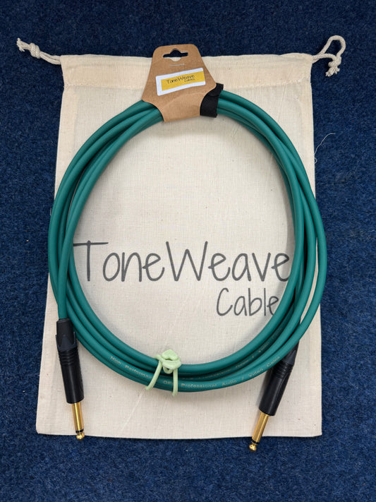 ToneWeave Green OFC/PVC Instrument Cable 12ft ST/ST