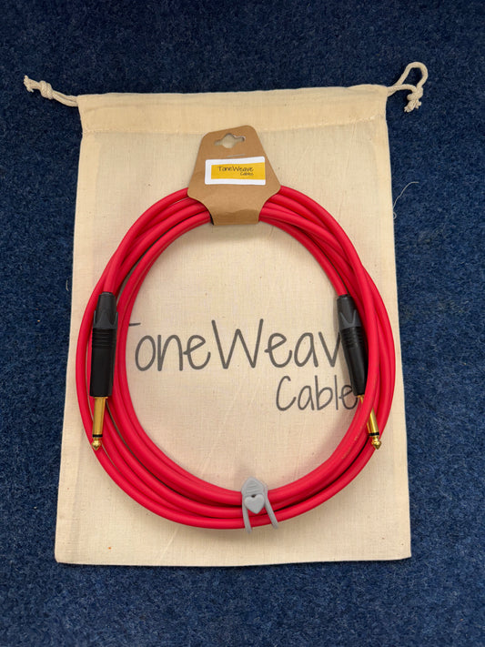 ToneWeave Red OFC/PVC Instrument Cable 12ft ST/ST