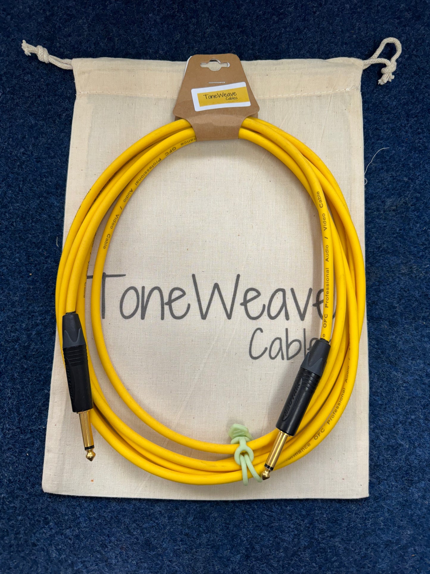 Toneweave Yellow OFC/PVC Instrument Cable 12ft ST/ST