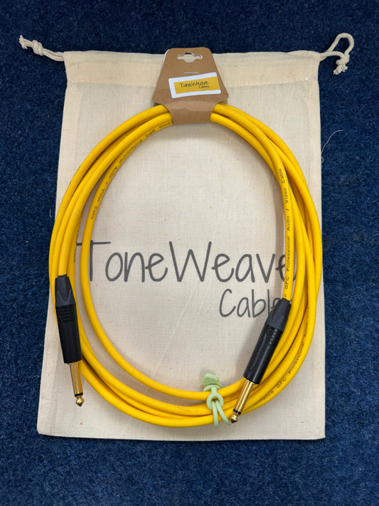Toneweave Yellow OFC/PVC Instrument Cable 12ft ST/ST