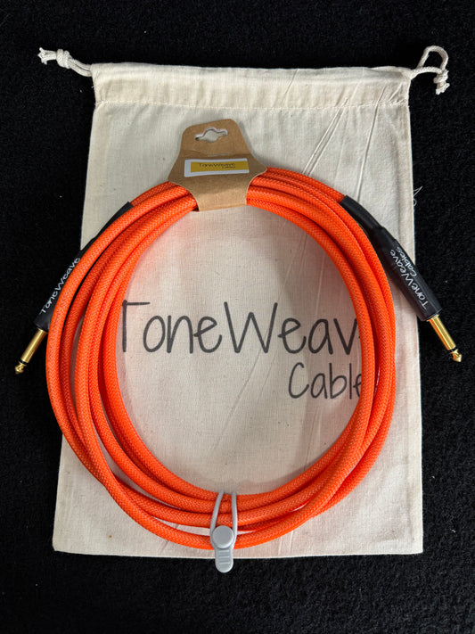 ToneWeave Orange Weave Instrument Cable 12ft ST/ST