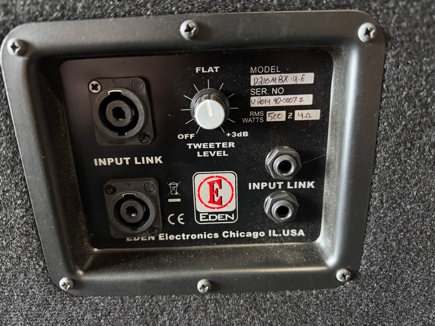 Eden 210MBX-4E 2x10" Bass Tiltback Speaker Cabinet 350w 4Ω