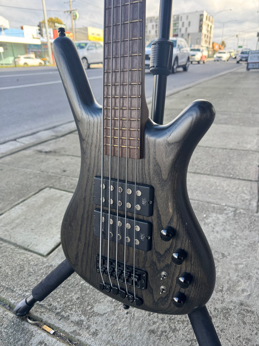 Warwick Corvette $$ 5-String Electric Bass Guitar | Trans Black