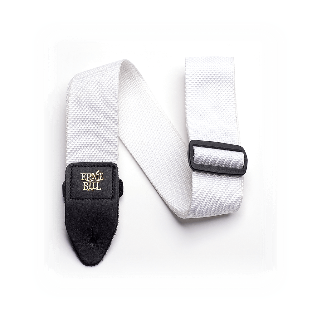 Ernie Ball Polypro Guitar Strap/Bass Strap - White