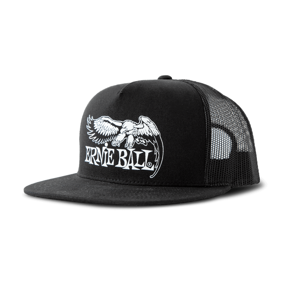 Ernie Ball Black with White Eagle Logo Hat