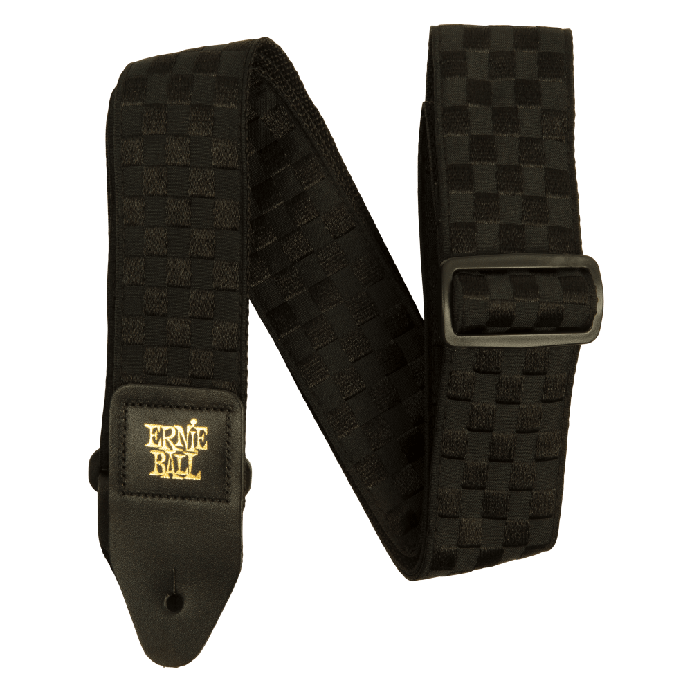 Ernie Ball Classic Jacquard Guitar Strap/Bass Strap - Black Checkers