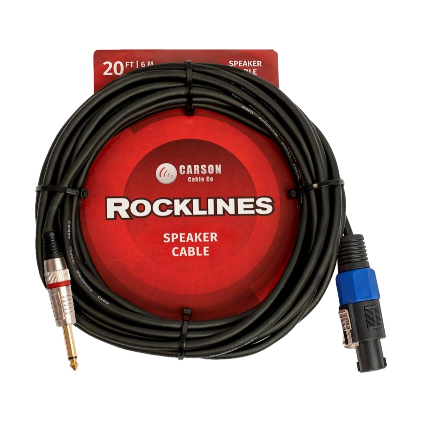 Carson Rocklines RSN20J - 20ft Jack to Speakon Cable