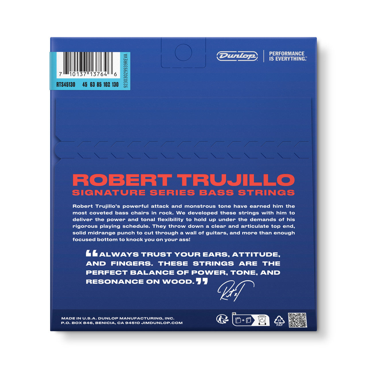 Dunlop RTS45130 Robert Trujillo Signature Series Bass Strings | 45-130