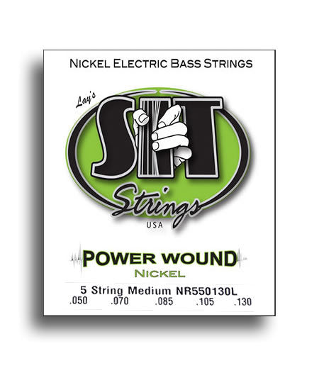 SIT Power Wound Medium Nickel Electric 5-String Bass String Set I 50-130)