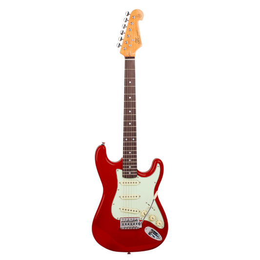 SX VES34CAR 3/4 Size Vintage Style Electric Guitar | Candy Apple Red