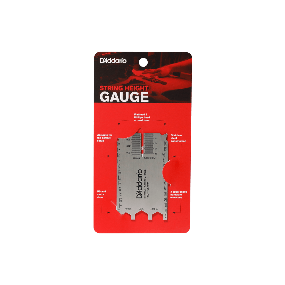 D'Addario Planet Waves String Height Gauge Complete Instrument Measuring Tool