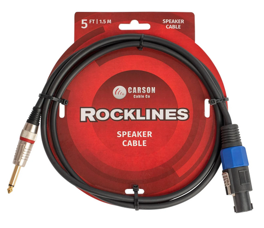 Carson Rocklines RSN05J  - 5ft Jack to Speakon Cable