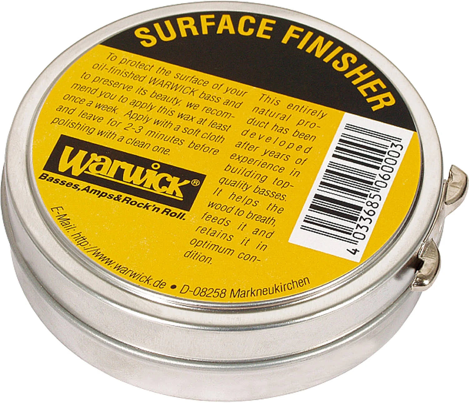 Warwick Surface Finisher – Bijenwas Voor Gitaar En Bas, 100 Ml – Voor Gewaxte Houten Oppervlakken, Beschermt Tegen Vocht En Vuil