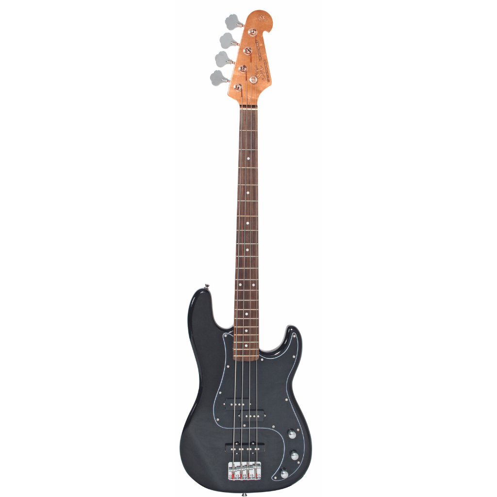 SX VTG Series Vintage PJ Style Bass Guitar | Black