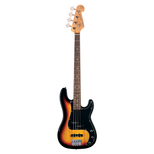 SX VTG Series Vintage PJ Style Bass Guitar | 3-Tone Sunburst