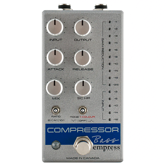 Empress Effects | Bass Compressor Pedal | Silver Sparkle