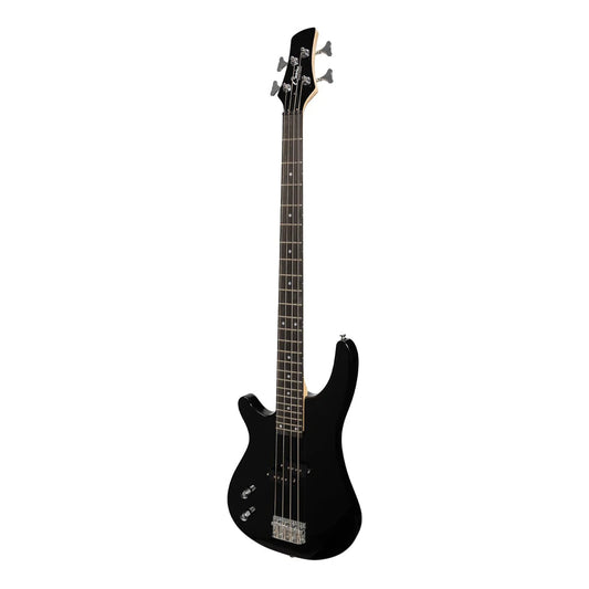 Casino 24 Series Tune-Style Electric Bass Guitar | Black | Left Handed