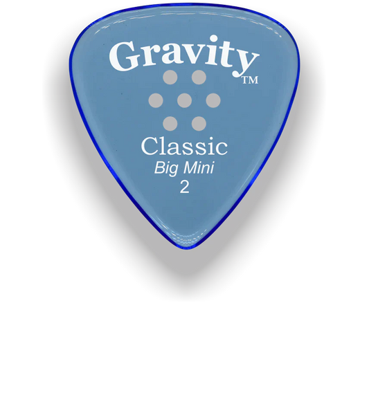 Gravity Picks Classic Big Mini 2mm Polished w/Multi-Hole | Blue
