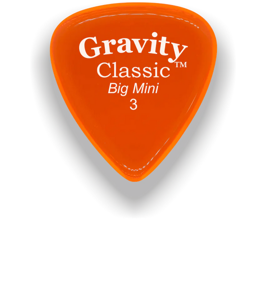 Gravity Picks Classic Big Mini 3mm Master Finish | Orange