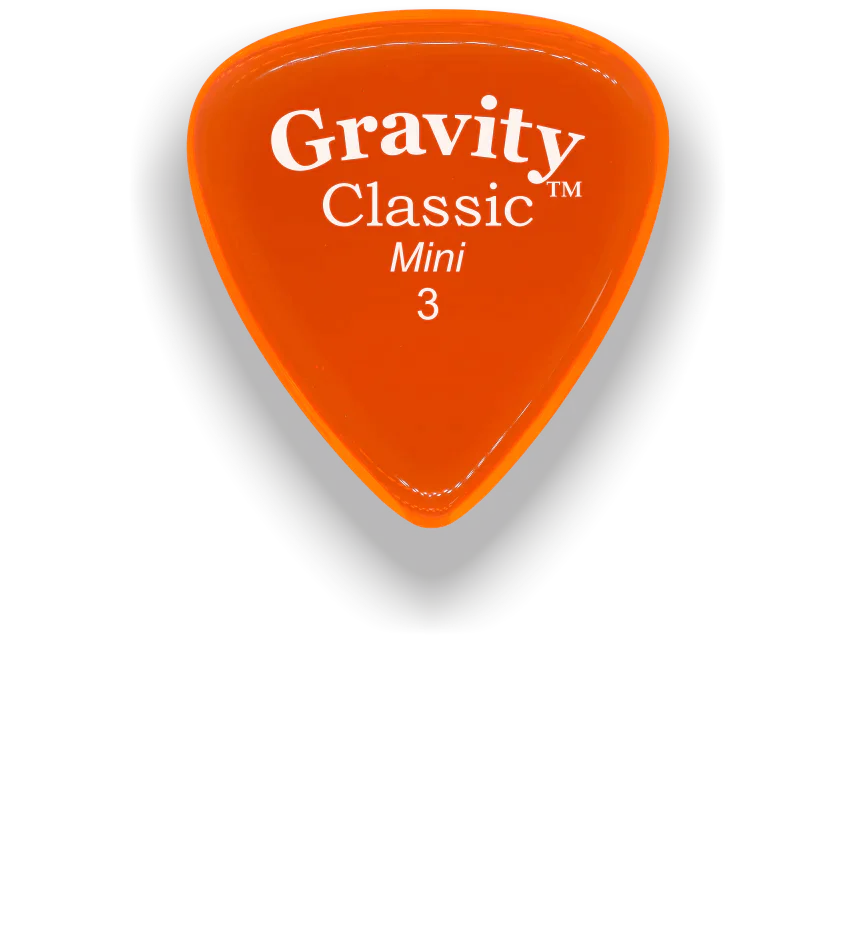 Gravity Picks Classic Mini 3mm Master Finish | Orange