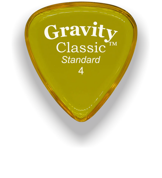 Gravity Picks Classic Standard 4mm Polished | Yellow