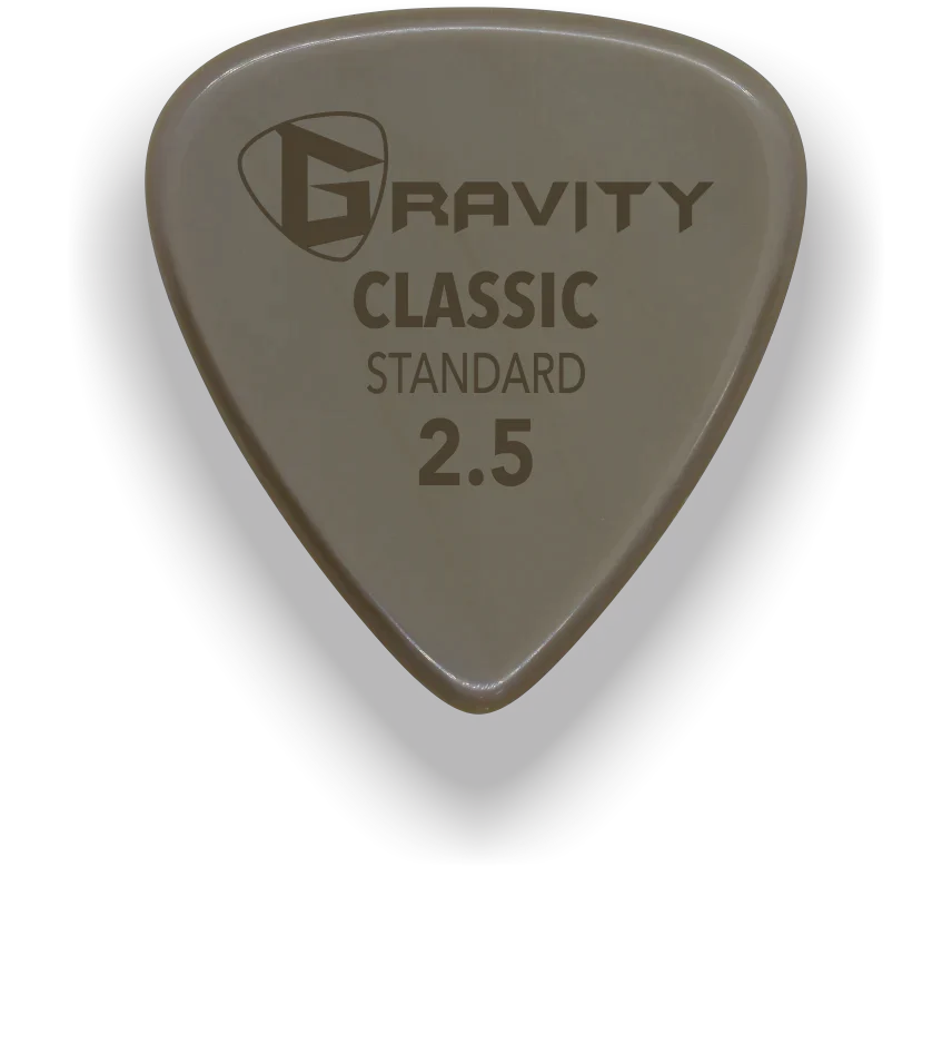 Gravity Picks Classic Gold Standard 2.5mm Polished | Tan