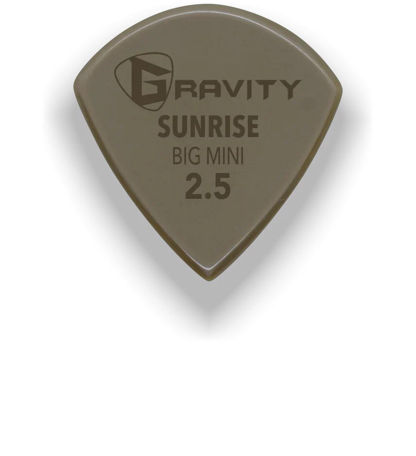 Gravity Picks Sunrise Gold Big Mini 2.5mm Polished | Tan