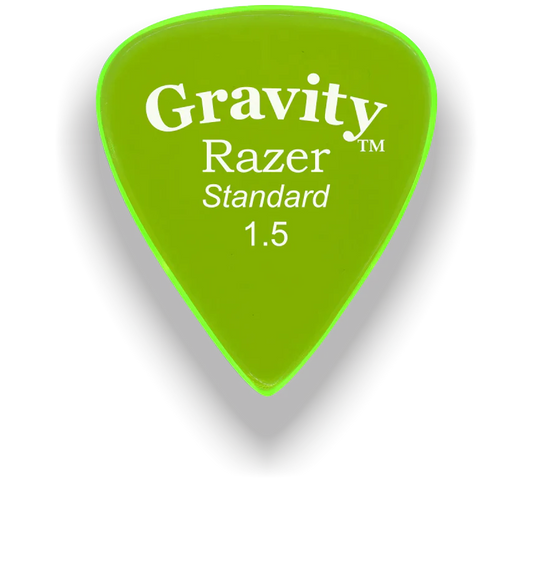 Gravity Picks Razer Standard 1.5mm Master Finish | Fluro Green