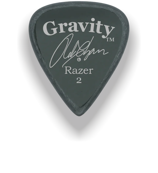 Gravity Picks Rob Chapman Signature Razer Standard 2mm Master Finish | Silver