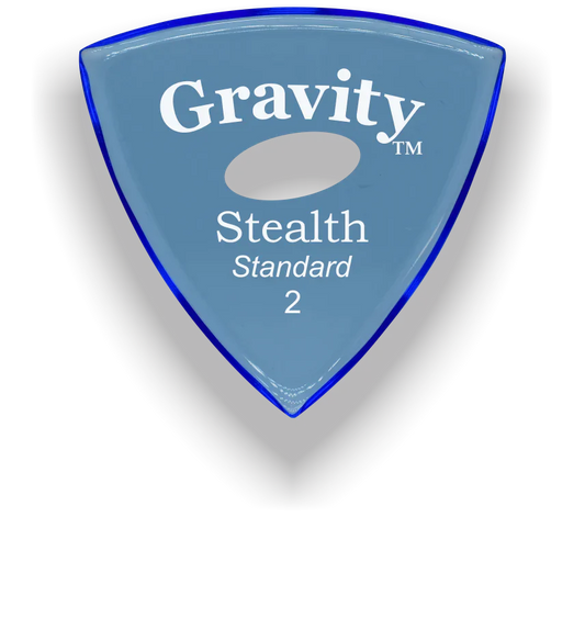 Gravity Picks Stealth Standard 2mm Polished w/Elipse Hole | Blue