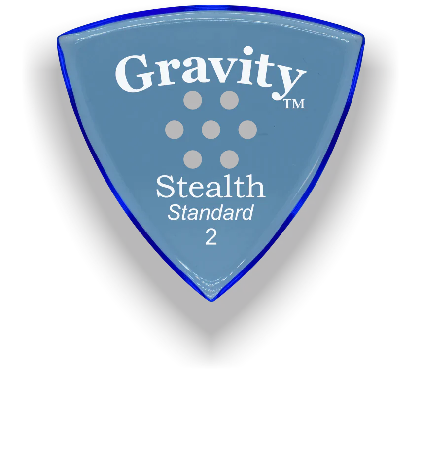 Gravity Picks Stealth Standard 2mm Polished w/Multi-hole Grip | Blue