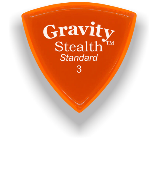 Gravity Picks Stealth Standard 3mm Polished | Orange