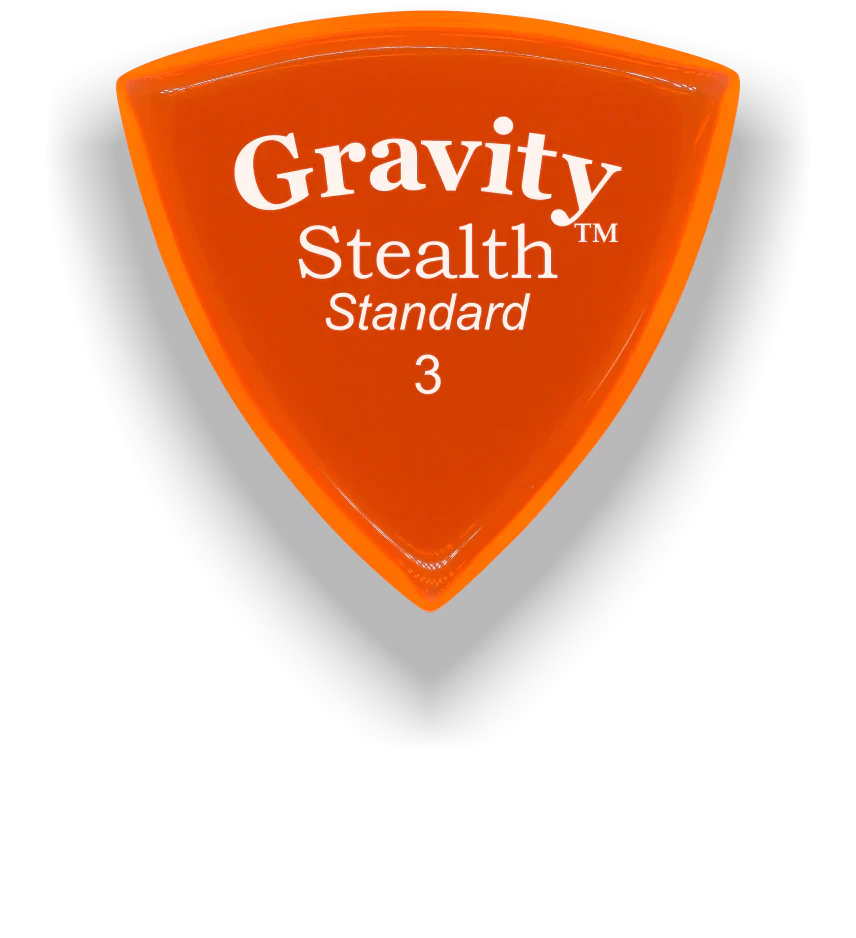 Gravity Picks Stealth Standard 3mm Master Finish | Orange