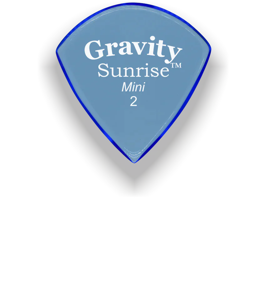 Gravity Picks Sunrise Mini Jazz 2mm Polished | Blue