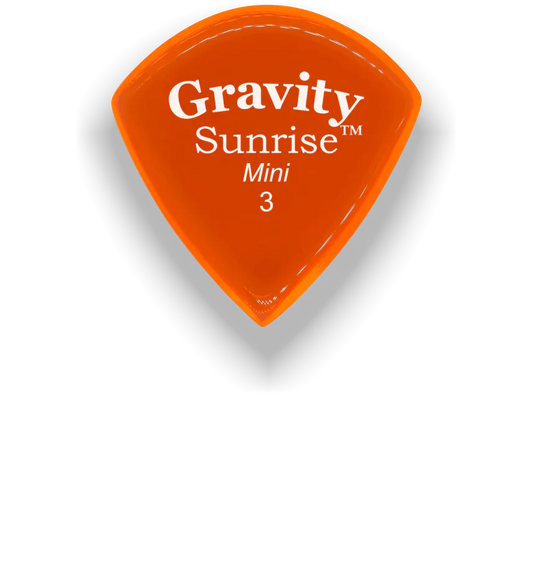 Gravity Picks Sunrise Mini Jazz 3mm Master Finished | Orange