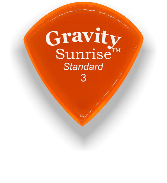Gravity Picks Sunrise Standard 3mm Polished | Orange