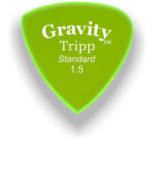 Gravity Picks Tripp Standard 1.5mm polished | Fluro Green