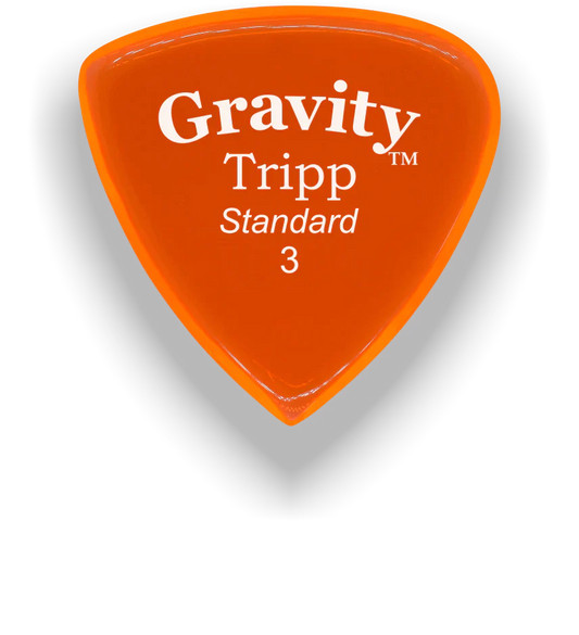 Gravity Picks Tripp Standard 3mm Polished | Orange
