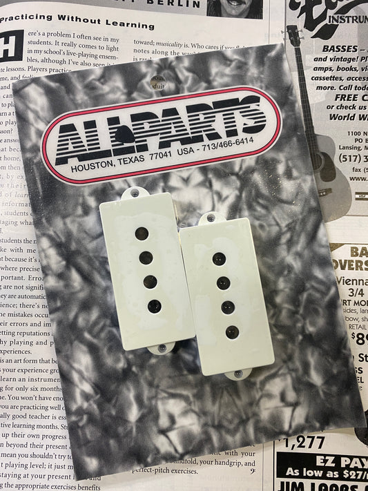Precision Bass Pickup Covers (White)